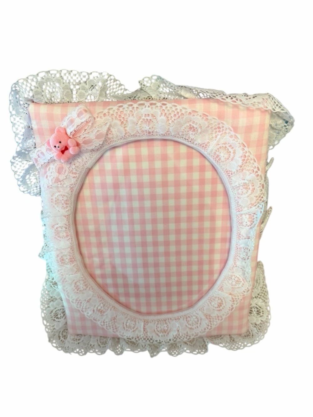 Vintage 90s Handmade Picture Frame Little Girls Baby Kidcore Kawaii Cottage Core